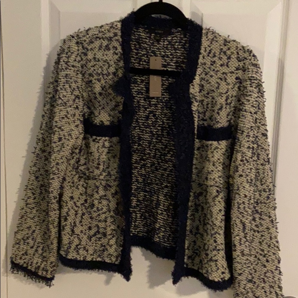 NWT- JCrew Navy Blue Knit Cardigan/Blazer Size M